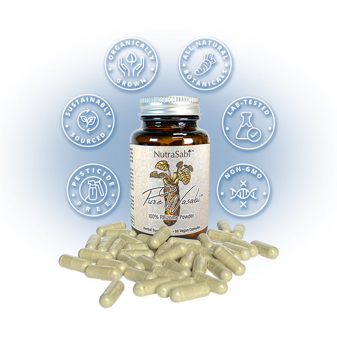PureSabi™ - Nutraceutical Grade Wasabi Rhizome Powder in Vegan Capsules