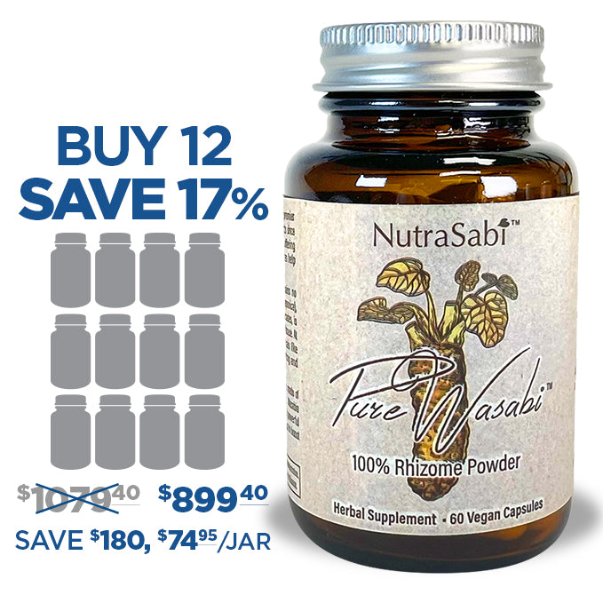 PureSabi™ - Nutraceutical Grade Wasabi Rhizome Powder in Vegan Capsules