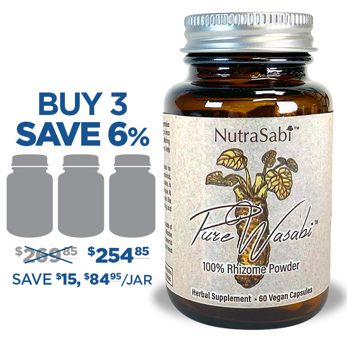 PureSabi™ - Nutraceutical Grade Wasabi Rhizome Powder in Vegan Capsules