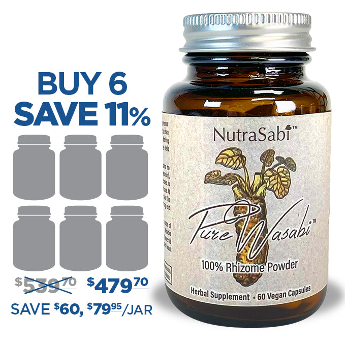 PureSabi™ - Nutraceutical Grade Wasabi Rhizome Powder in Vegan Capsules