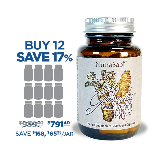 GinSabi™ - Ginseng Root and Wasabi Rhizome Powder in Vegan Capsules