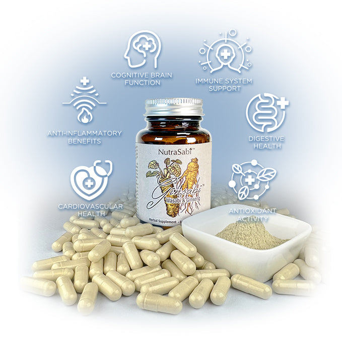 GinSabi™ - Ginseng Root and Wasabi Rhizome Powder in Vegan Capsules