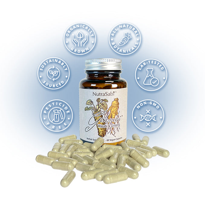 GinSabi™ - Ginseng Root and Wasabi Rhizome Powder in Vegan Capsules