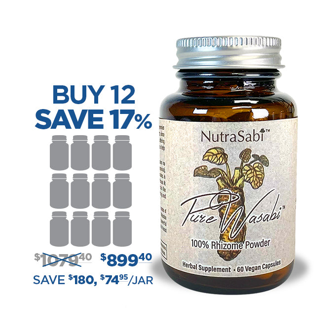 PureSabi™ - Nutraceutical Grade Wasabi Rhizome Powder in Vegan Capsules