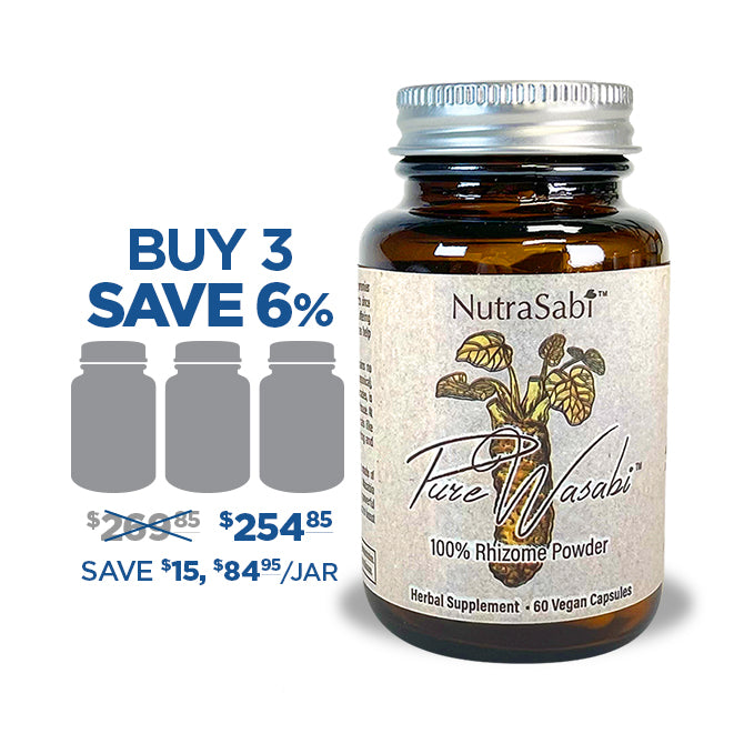 PureSabi™ - Nutraceutical Grade Wasabi Rhizome Powder in Vegan Capsules